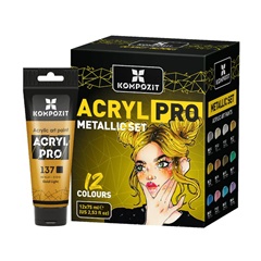 ACRIL PRO METALLIC Set akrilnih boja