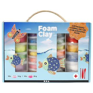 Kofer sa masom za modeliranje Foam Clay - 31 kom